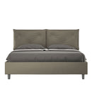 Letto Matrimoniale con Alzata Comoda Imbottito in Similpelle Appia Cappuccino Varie Misure