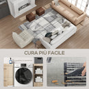 Tappeto Moderno Antiscivolo 230x160x0,7 cm Linee Geometriche in Poliestere Grigio  