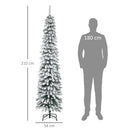Albero di Natale Artificiale Innevato 210 cm 490 Rami a 3 Sezioni Verde