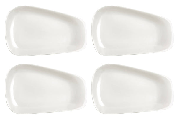online Set 4 Trapezteller 35x23x2 cm in Allluminic Porcelain Kaleidos Aluxina Bianchi