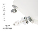 Copriwater Universale 37x43,6 cm in MDF Cerniere in Metallo Cromato Piemonte Bianco Lucido