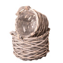 Set 4 Cesti Ø 20 H 15 cm con Manici 