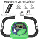 Cyclette Magnetica Pieghevole con Display LCD Verde