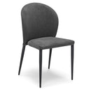 Set 2 sedie Imbottite 45x58x86,5 cm In Tessuto Enjoy Lux  Ghibli Grigio Chiaro