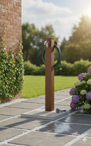 Fontana da Giardino con Rubinetto Base e Portagomma Belfer 42/QRRB Ruggine