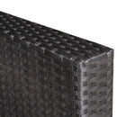 Set Salotto da Giardino 2 Poltroncine e Tavolino con Cuscini in Rattan Nero