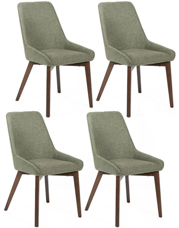 prezzo Set 4 Sedie 62x49,5xH87 cm in Tessuto Vera Verde