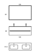 Mobile Bagno Sospeso 121cm TFT Swing Grigio Bianco