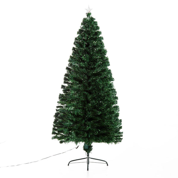 acquista Künstlicher Weihnachtsbaum 180 cm 230 Äste aus PVC mit grünen LED-Lichtern