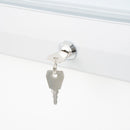 Bacheca da Esterno con Apertura a Ribalta 80,5x76x4,7 cm in Alluminio Grigio Chiaro