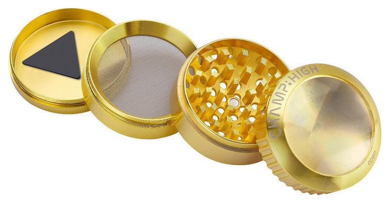 Grinder Ø50 mm 4 Livelli per Spezie Erbe e Tabacco Oro