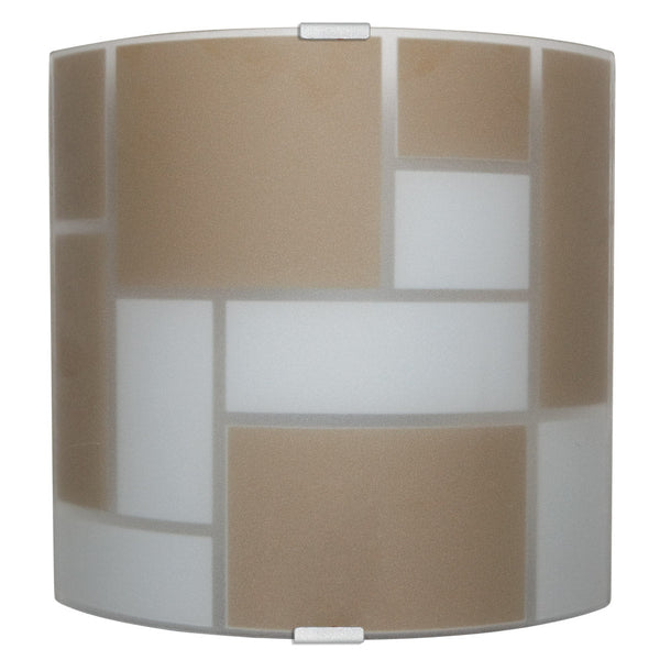 Wandleuchte 1xE27 Silber Rahmen Glasplatte Weiß-Braun E-Energy Dora acquista