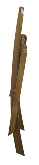 Set 2 Sedie da Giardino Pieghevoli 48x53x92 cm in Legno Naturale