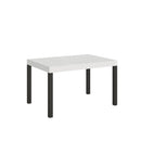  Tavolo Allungabile 140-400x90x77 cm Everyday Bianco Frassino Gambe Antracite