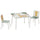 Set Tavolino e 2 Sedie per Bambini 3-8 Anni in MDF Fantasia con Animali Verde