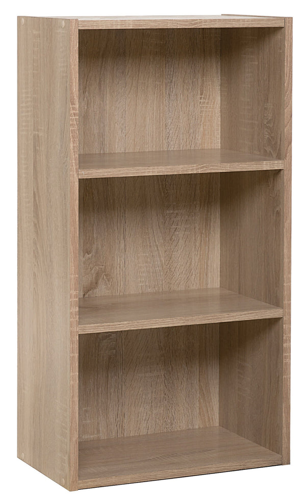 prezzo Bücherregal mit 3 Regalböden aus Fumer Rock Oak Spanplatte