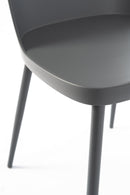 Set 4 Sedie 46x55xH80 cm in Polipropilene Tamara Grigio Scuro