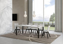 Tavolo Allungabile 120-204x80x77 cm Everyday Bianco Frassino e Antracite