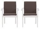 Set 2 Cuscini per Sedia da Giardino 90x45x5 cm in Dralon Allegro Taupe