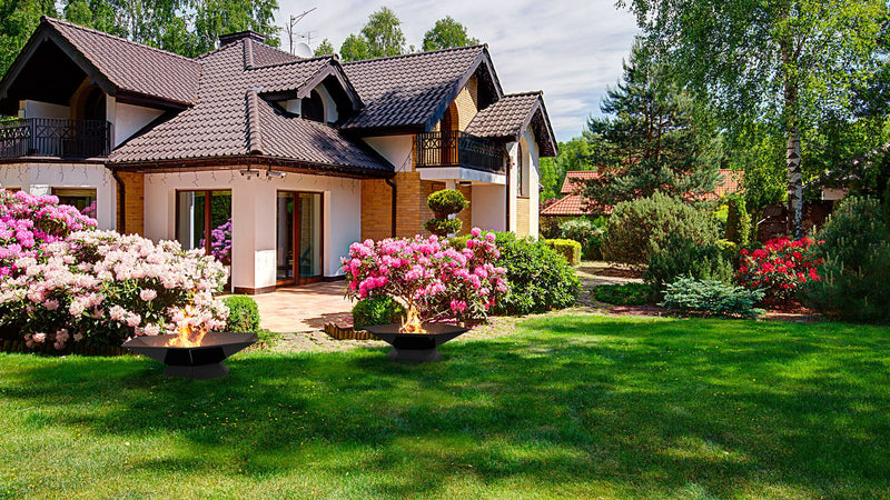 Braciere da Esterno a Legna in Acciaio 60,2x69,5x18 cm Flig Austin Esagono Nero