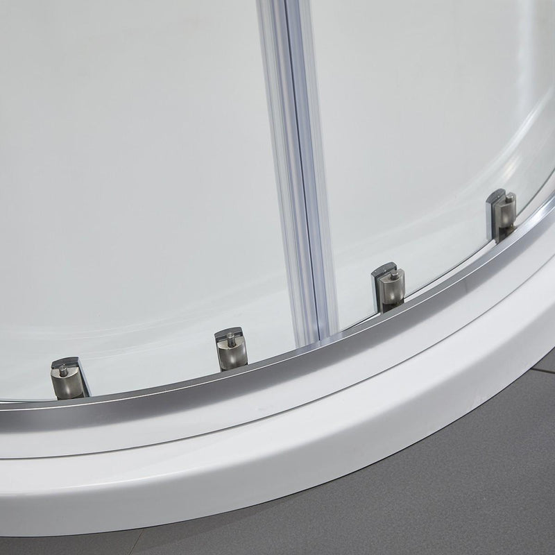 Box Doccia Semicircolare 2 Ante Scorrevoli in Cristallo Trasparente 6mm H190 Bonussi Giuly Varie Misure