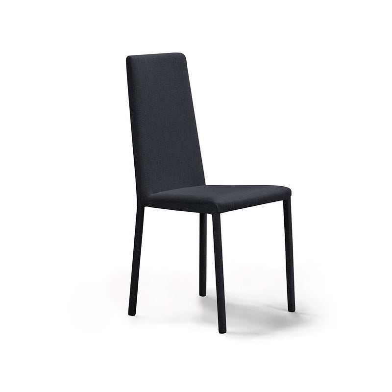 Set 2 sedie Imbottite 45x52x91 cm In Tessuto Savoy  Betty Plus Grafite