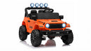 Macchina Elettrica per Bambini Licenza Jeep Wrangler Rubicon 12V con Sedili in Pelle e Telecomando Arancione 