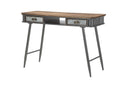 Console Illinois 111x40x76 cm in Ferro e Legno di Abete Grigio e Grigio e Naturale