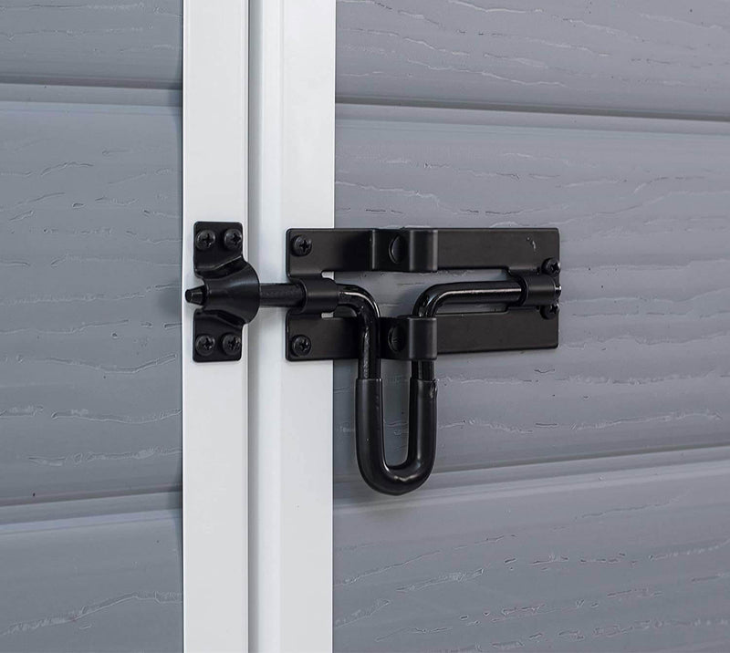 Casetta da Giardino Porta Attrezzi 183,5x185x200 cmin Resina Effetto Legno Keter Manor Pent 6x6 Grigia