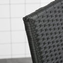 Lettino Prendisole da Giardino 192x74x55 cm con Ruote in Alluminio e Rattan Nero