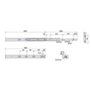 Kit Guide per Cassetti a Sfera 45 x 550 mm Estrazione Totale Chiusura Soft Zincato 5 Pezzi Emuca