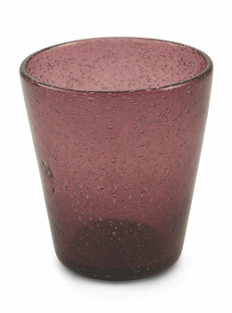 Set 6 Bicchieri Ø9x10 cm in Vetro Soffiato Villa d'Este Home Tivoli Cancun Viola