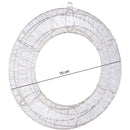 Ghirlanda Natalizia 3D in Metallo con 2400 Luci LED Diametro 70 cm da Appendere