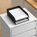 Cassettiera da Ufficio 46x40x65 cm con 4 Cassetti e Ruote con Freno in Legno MDF Bianco      