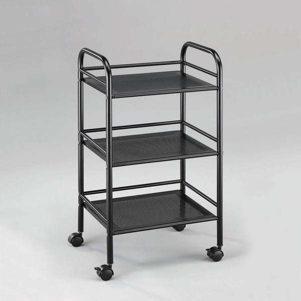 Küchenwagen 3 Regale aus Stahl 40x32x76 cm Schwarz online