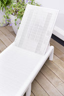 Lettino da Giardino Prendisole 187,5x58x29 cm Reclinabile in 4 Posizione Keter Mallorca Effetto Juta Bianco