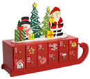 Calendario in Legno 34x10x24 cm Slitta Rossa