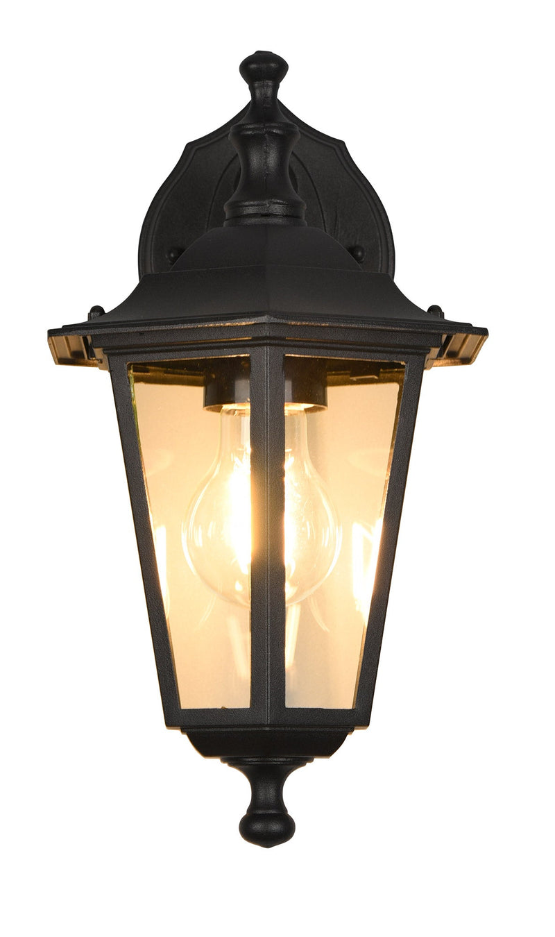 Applique da Esterno Attacco E27 in Alluminio Nero Opaco