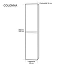 Mobile da Bagno Sospeso con Colonna Mazzoni Maiorca Light Grigio Frassinato