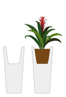 Portavaso resina bianco lucido cm Ø45xh120