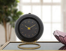 Orologio da Tavolo Ball Nero 16x13x19 cm in Ferro e Plastica