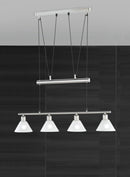 Lampada a Sospensione da Interno  E14 in Metallo Nickel Opaco