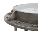 Tavolo da Caffé Bolt Coppia Ø59,5x64-45x52 cm Legno e Ferro Grigio