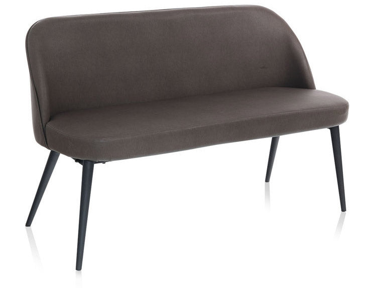 Divano 2 Posti 130x55x80 cm in Similpelle Marrone