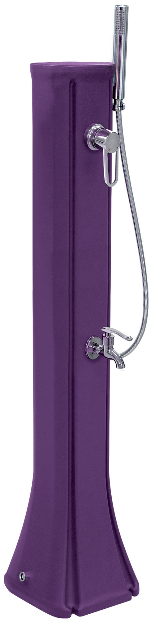 Mini-Garten-Solardusche 23 l Fußwaschmischer und lila Handbrause prezzo