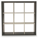 Libreria 9 Ripiani 113x113x39 cm in MDF Soriani Marrone e Bianca