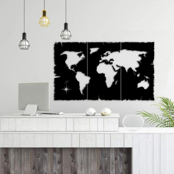 Cornice decorativa 125x73 cm mondo nero acquista