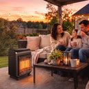 Stufa a Gas 4,2 kW 37x29x55 cm con 3 Livelli di Calore Sensore ODS e Protezione Antiribaltamento in Metallo Nera      