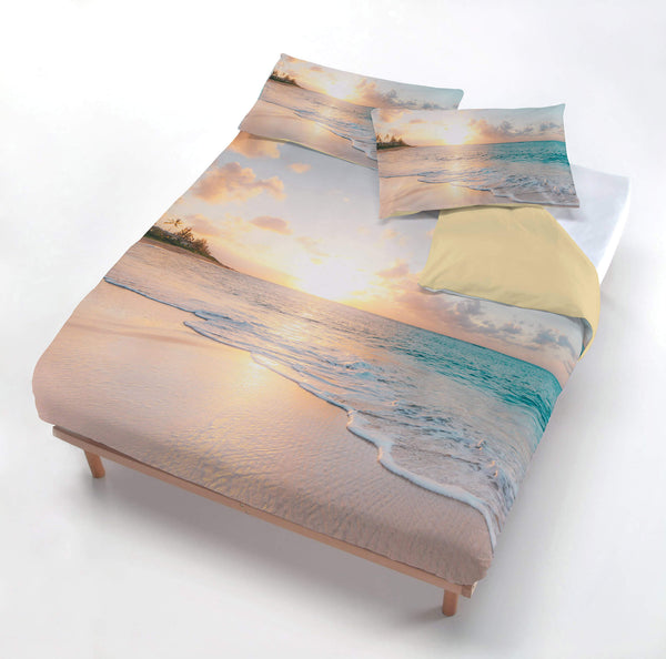 acquista Bettbezug mit Kissenbezügen bedruckt in Haiti-Mikrofaser, verschiedene Größen