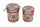 Set mit 2 runden Sitzhockern aus cremefarbenem MDF